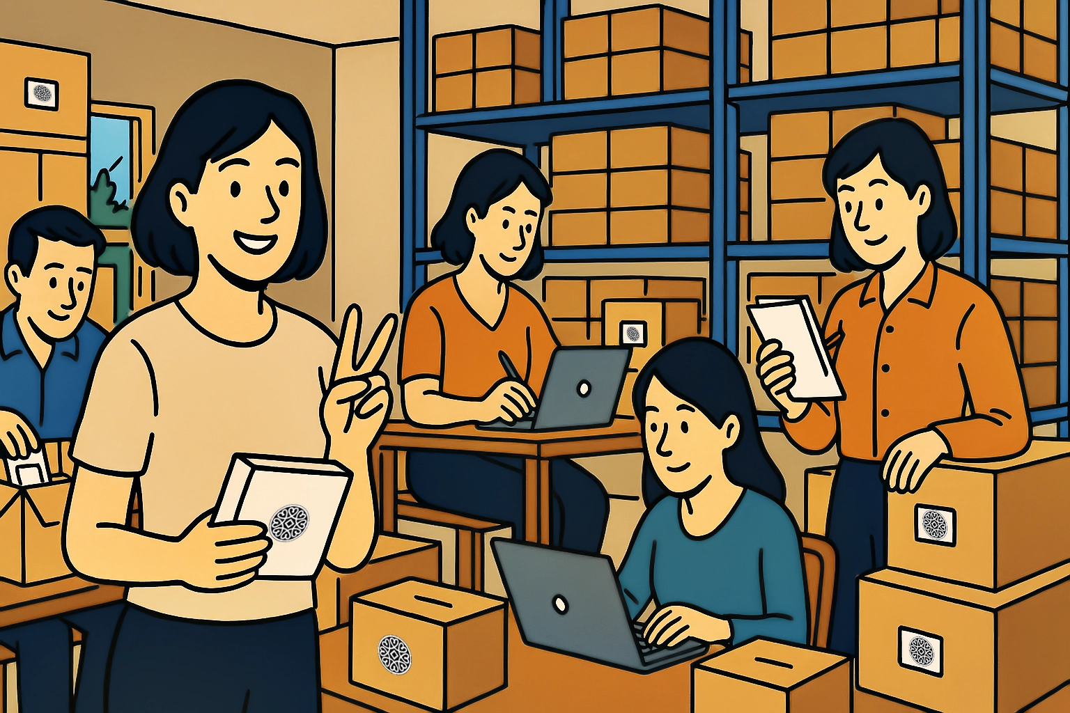 Persona usando las tarjetas de introspección de Puente de Corazones